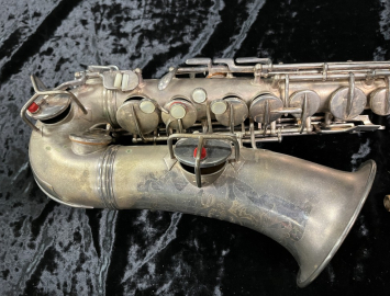 Photo Original Silver Plated C.G. Conn 'Chu Berry' Alto Saxophone - Serial # 221356